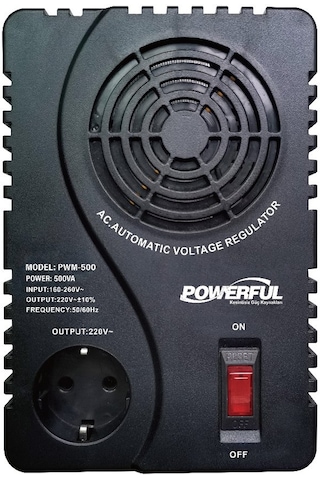 Powerful Pwm-500 500va 250w Kombi, Buzdolabı Otomatik Voltaj Regülatörü