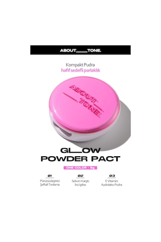 About Tone Doğal Tonlayıcı Şeftali Pudra ABOUT TONE Glow Powder Pack