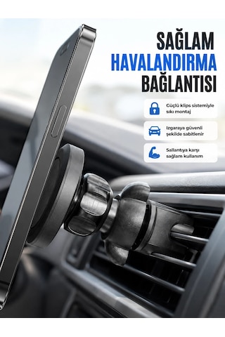 Mey İthalat Araç Havalandırma Izgarası İçin Mıknatıslı Telefon Tutucu Stand