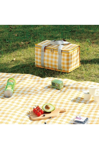 Açık Piknik Çantası Kalınlaşmış Alüminyum Film 600d Oxford Kumaş Yalıtım Yiyecek İçecek Saklama Çantası 001