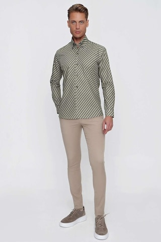 Efor G 1517 Slim Fit Haki Spor Gömlek Haki