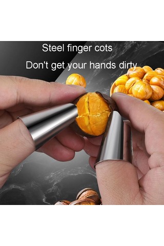 Sones Kacheeg 304 Paslanmaz Çelik Kestane Açacağı Çapraz Açılır Kestane Kabuğu Soyucu 2 Çelik Parmaklı, Stil: Yaylı Model Diğer