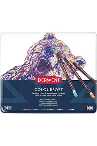 Derwent Coloursoft Kuru Boya Kalemi 24'lü Teneke Kutu