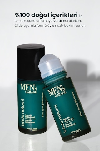 Bade Natural Men's Garage Roll On Deodorant 50 Ml