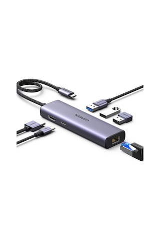 Revedok 6-in-1 3 Usb 3.0, 4k/30hz Hdmı, 100w Pd Type-c, Rj45 Port Çoklayıcı Hub, 15598