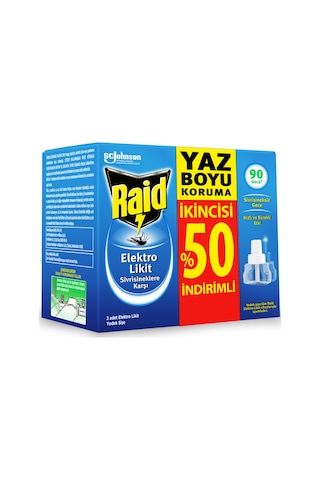 Raid Elektrolikit Likit Sinek Kovucu Yedek 45+45 Gece 2'li