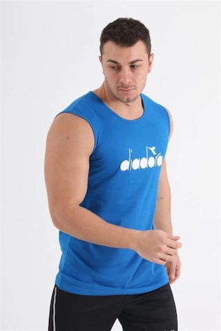 Diadora Therm Erkek Mavi Kolsuz T-shirt - 1atl01-mavi Siyah