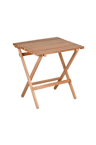 Reyo Ahşap Katlanır Puf Minderli 3'lü Bistro Set Bahçe Takımı Naturel Yeşil