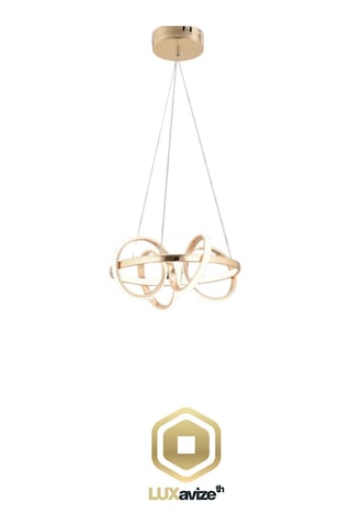 Sıla Eskitme Ledli Modern Avize Gold