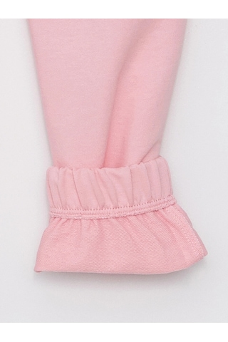 LC Waikiki Lcw Kids Pembe Beli Lastikli Baskılı Kız Çocuk Jogger Eşofman Altı Pınk