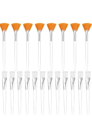 Youtek 20'li Profesyonel Fırça Seti - 8 Yelpaze Ve 12 Düz Uçlu Makyaj Fırçası