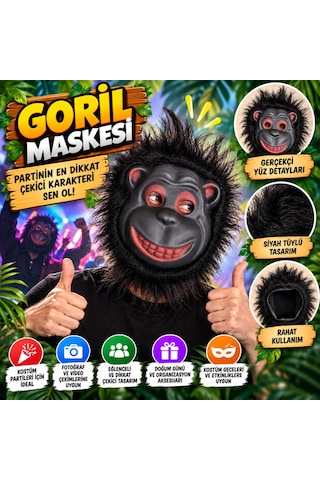 Storeşahin Eva Goril Maskesi Sırıtan Goril Shn0720 Diğer