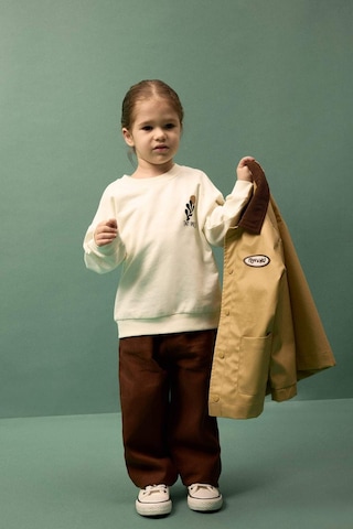 Defacto Erkek Bebek Slogan Baskılı Sweatshirt Kumaşı 2li Takım G6390a526sper98 Ekru-er98
