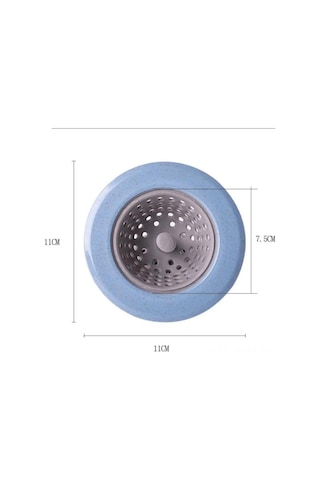 Geeksen Mutfak Lavabo Tıkanıklığını Önleyici Filtre 11 Cm - Saç Ve Gıda Artıklarını Tutar, Akışı Kolaylaştırır Renk Seçenekli Mavi