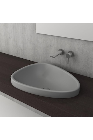 Bocchi Etna Tezgah Üstü Lavabo 58 CM Mat Gri 1112-006-0125