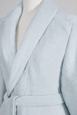 Sadem Organik Pine Şal Yaka Bornoz Açık Mavi