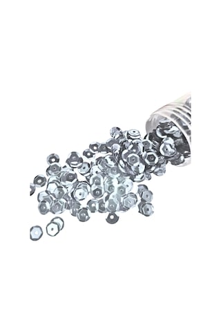 Gri Gümüş Renkli Pul Yuvarlak Pul 8mm Pul- 1 Adet