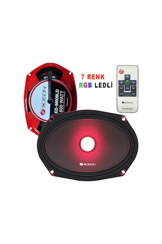 Edison 6x9 Oval Midrange 800 Wat Hoparlör 120 Rms Kumanda Işıklı