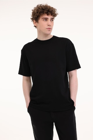 Lee Relaxed Fit Dokulu Kum Siyah Erkek Kısa Kol T-shirt 000000000102265461 Siyah