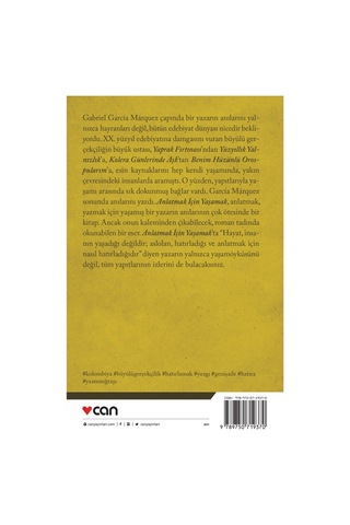 Anlatmak Için Yaşamak - Gabriel Garcia Marquez - Can Yayınları