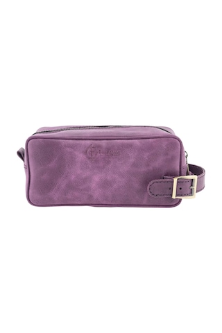 Twingold İsme Özel Dopp Kit Kişisel Bakım Ve Seyahat Çantası - %100 Rainbow Deri - Ac14004 - Mor Mor