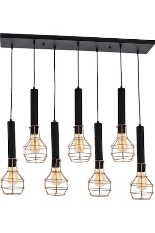 Avonni Av-60104-7Y-Bsy Bakır/Siyah Boyalı Modern Avize, E27