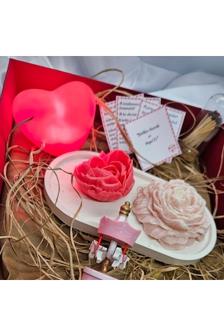 Sevgiliye Hediye Kutusu Mum