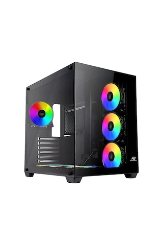 Powerboost PB-SS02B Sea Wiew 7 RGB Fanlı Mid-Tower Oyuncu Bilgisayar Kasası