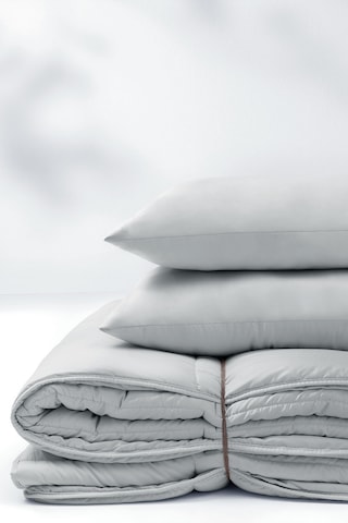 Yataş Bedding Macaron Çift Kişilik Yorgan - Yastık Set - Gri