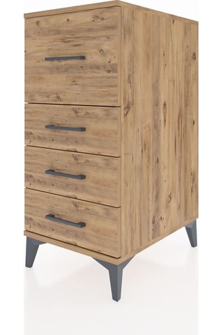 Kronos Komodin 4 Çekmeceli 44x59x96 Çam-çam Çam
