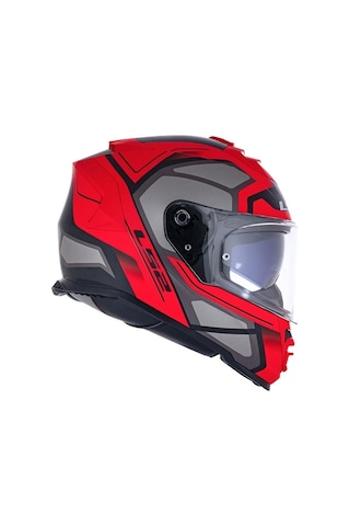 Ls2 Storm 2 Faster Mat Kırmızı Kapalı Motosiklet Kaskı Siyah - Kırmızı