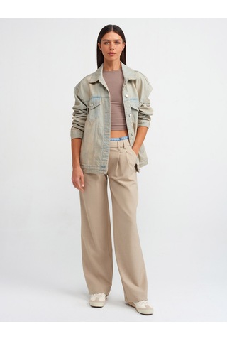 Dilvin Oversize Tint Yıkama Denim Mont Tint