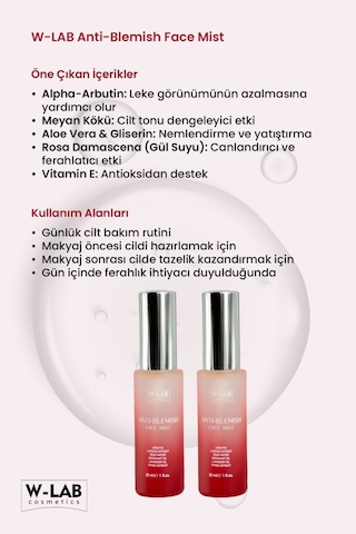 W-Lab Cosmetics Anti-blemish Face Mist 30 Ml