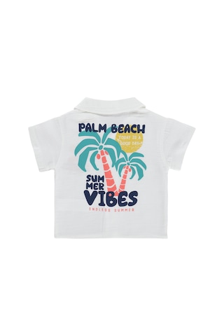 Civil Baby Palmiye Baskılı 6-18 Ay Gömlek - Beyaz