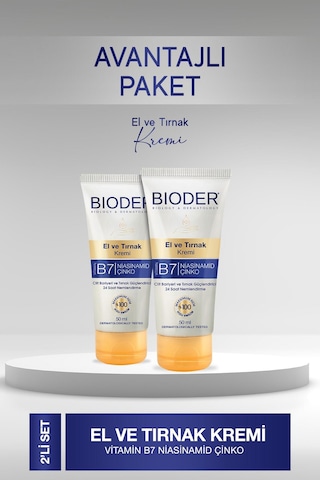 Bioder El Ve Tırnak Kremi 50 Ml 2 Adet