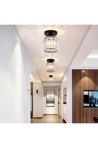 Fastbuy 1918 Sku Yuvarlak E27 Tavan Aparatı, Balkon Koridor Lambası, Gümüş Gümüş