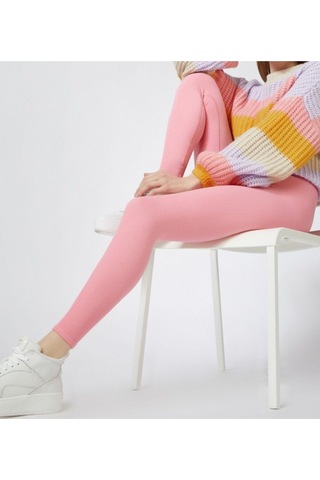 Noa & Noa Noa Noa Butik Dinamik Kadın Pembe Toparlayıcı Dikişsiz Fitilli Taytpembem/L Pembe