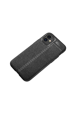 Apple Uyumlu iPhone 12 Kılıf Zore Niss Silikon Kapak-Siyah