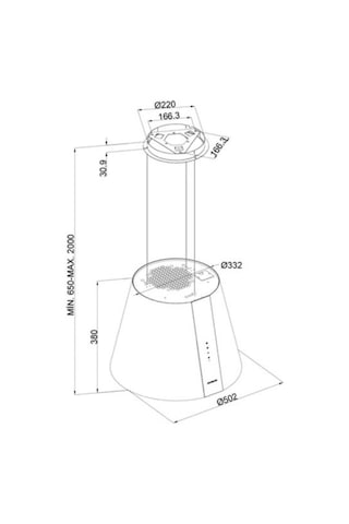 Silverline 4386 Pure Plus Ada Tipi 60 CM Davlumbaz