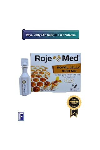Roje Med Royal Jelly Arı Sütü İçeren Takviye Edici Gıda 1000 Mg 10 x 10 Flakon