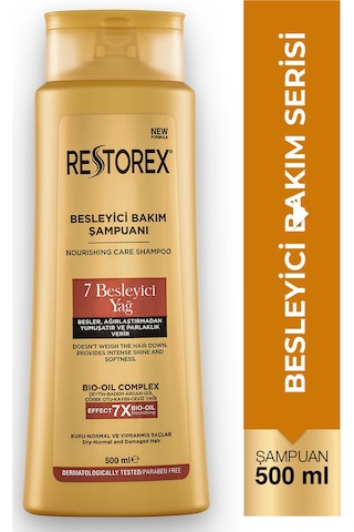 Restorex Besleyici Bakım Şampuanı 500 Ml - 7 Besleyici Yağ Göz Alıcı Parlaklık İpeksi Yumuşaklık