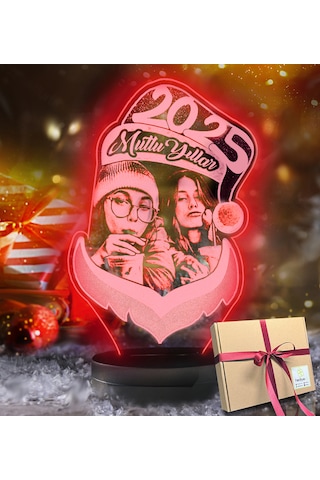 Yılbaşı Hediyesi Noel Baba İçerisinde Kişiye Özel Resimli 3d Led