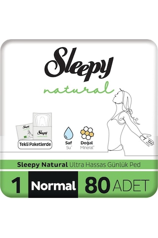 Sleepy Natural Ultra Hassas Günlük Ped Normal 80 Adet