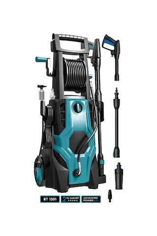 Butools ST-16 180 Çelik Şanzuman Musluk ve Kovadan Çekme Yüksek Basınçlı Yıkama Makinesi Mavi