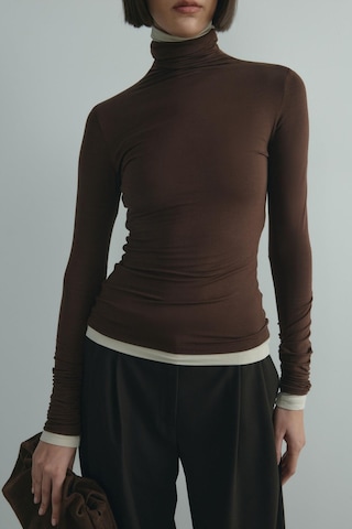 Suud Collection Kahverengi Boğazlı Body