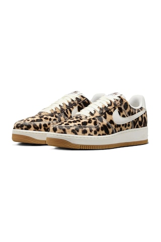 Nike Air Force 1 '07 Leopar Af1 Womens Sneaker Kadın Günlük Spor Ayakkabı Krem