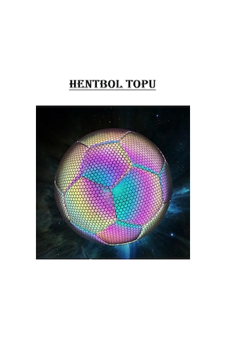 Kapris Fosfor Desenli Dikişli Hentbol Topu X734 Çok Renkli