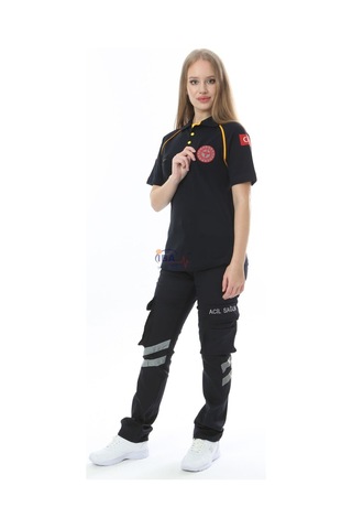 Yeni Acil Sağlık Lakost Kısa Kol T-shirt Lacivert