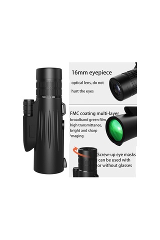 Monoküler Hd Bak4 Prısm İle Yüksek Güçlü Teleskop Fmc Çoklu Kaplamalı Büyük Görünen Ve Büyük Objektif Lens Çeşitli Açık Hava Sporları İçin Uygundur