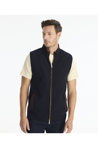 Yargıcı Regular Dik Yaka Yelek 25keyl6003x 535 Lacivert